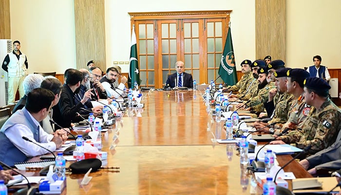 PM Shehbaz Sharif chairs the session of the Apex Committee of the National Action Plan in Quetta on August 29, 2024. — PID