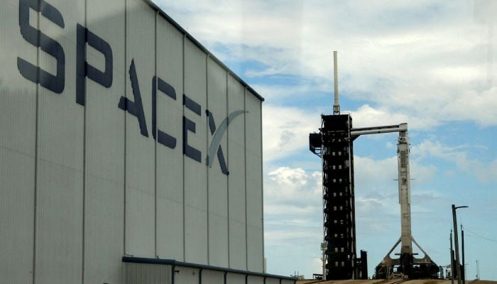 A SpaceX Falcon 9 rocket is prepared for launch of Polaris Dawn, a private human spaceflight mission, at the Kennedy Space Center in Cape Canaveral, Florida, US on August 26, 2024. — Reuters