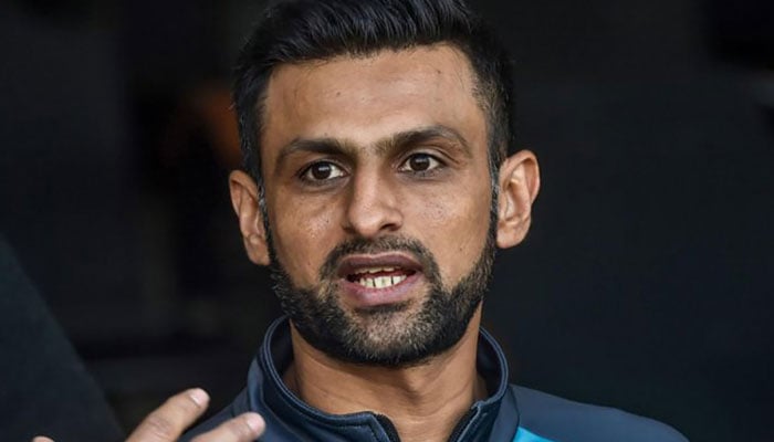 Newly appointed mentor of Stallions Shoaib Malik. — AFP/File