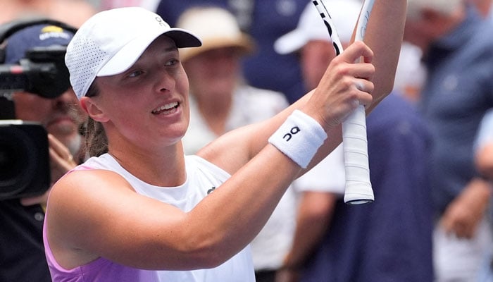 Iga Swiatek after beating Ena Shibahara (JPN) on day four of the 2024 US Open tennis tournament at USTA Billie Jean King National Tennis Center. — Reuters