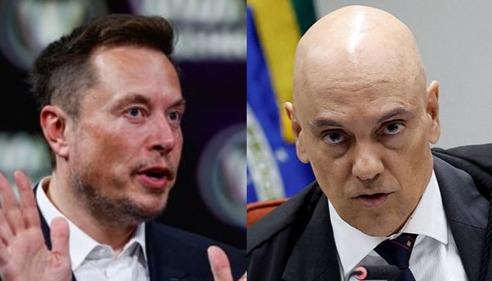 A combo showing X owner Elon Musk (left) and Brazilian SC Justice Alexandre de Moraes. — Reuters/File