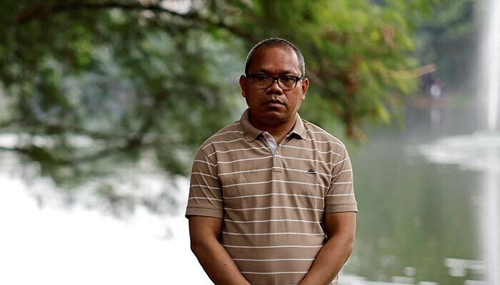 Indigenous people’s rights activist Michael Chakma, who was released after being held in a clandestine prison for more than five years, poses for a photograph at a park in Dhaka on August 23. — Reuters