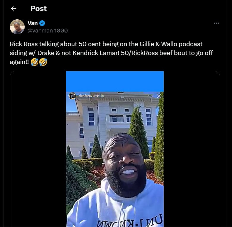 50 Cent and Rick Ross feud continues to simmer