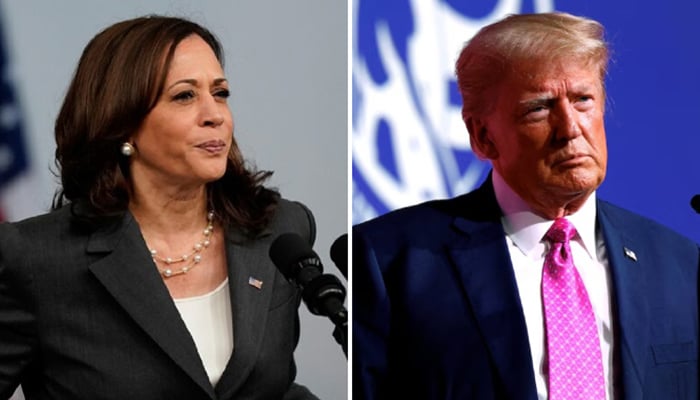 Vice President of the US and Democratic presidential candidate Kamala Harris (L) and former president of the US and Republican presidential nominee for US election 2024 Donald Trump. — Reuters