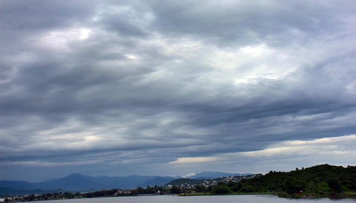 A view of dark clouds on the sky during rainy weather in Islamabad on August 30, 2024. — Online