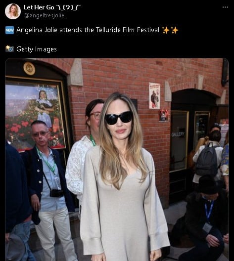 Angelina Jolie turns heads at Telluride after avoiding Brad Pitt