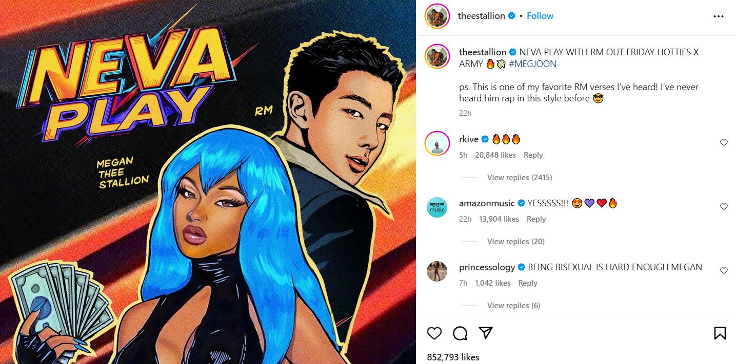 Megan Thee Stallion hypes up new collaboration with BTS