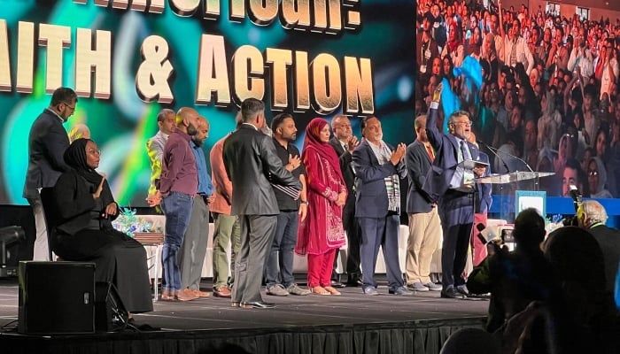 Participants and organisers of the 61st annual Islamic Society of North America (ISNA) convention in Dallas, USA, can be seen in this image released on September 2, 2024. —Facebook/ @isnahq