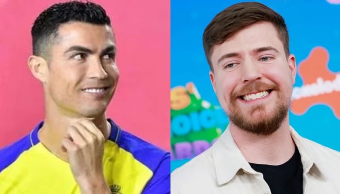 A combo showing Portuguese footballer Cristino Ronaldo (left) and YouTuber Jimmy Donaldson alias Mr Beast. — AFP/File