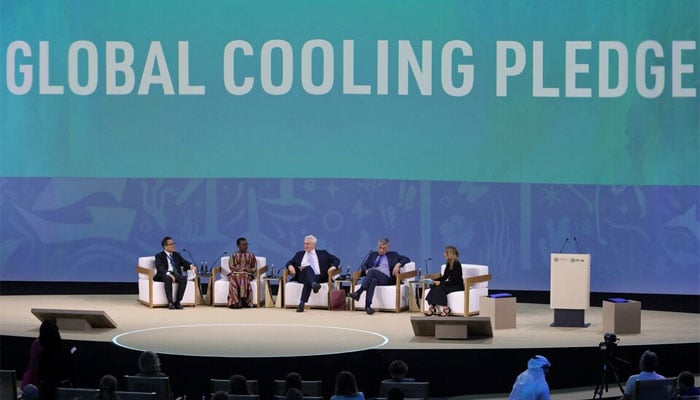 Officials from different countries attend the session of discussion on the Global Cooling Pledge during the United Nations Climate Change Conference (COP28), in Dubai, United Arab Emirates, December 5, 2023. — Reuters