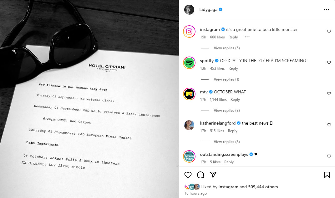 Lady Gaga hints at new music