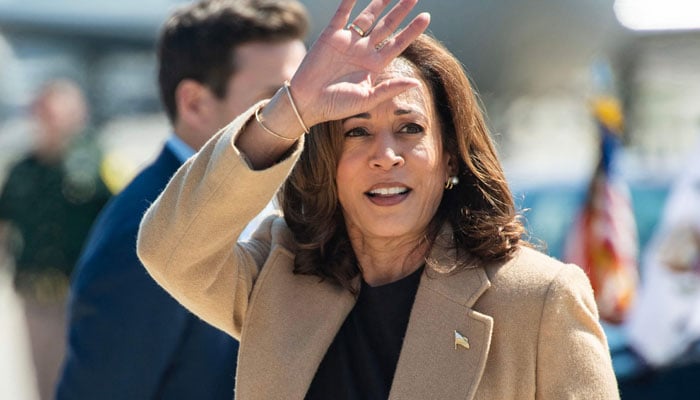 US Vice President and Democratic presidential candidate Kamala arrives at Portsmouth International Airport in Portsmouth, New Hampshire, on September 4, 2024. — AFP