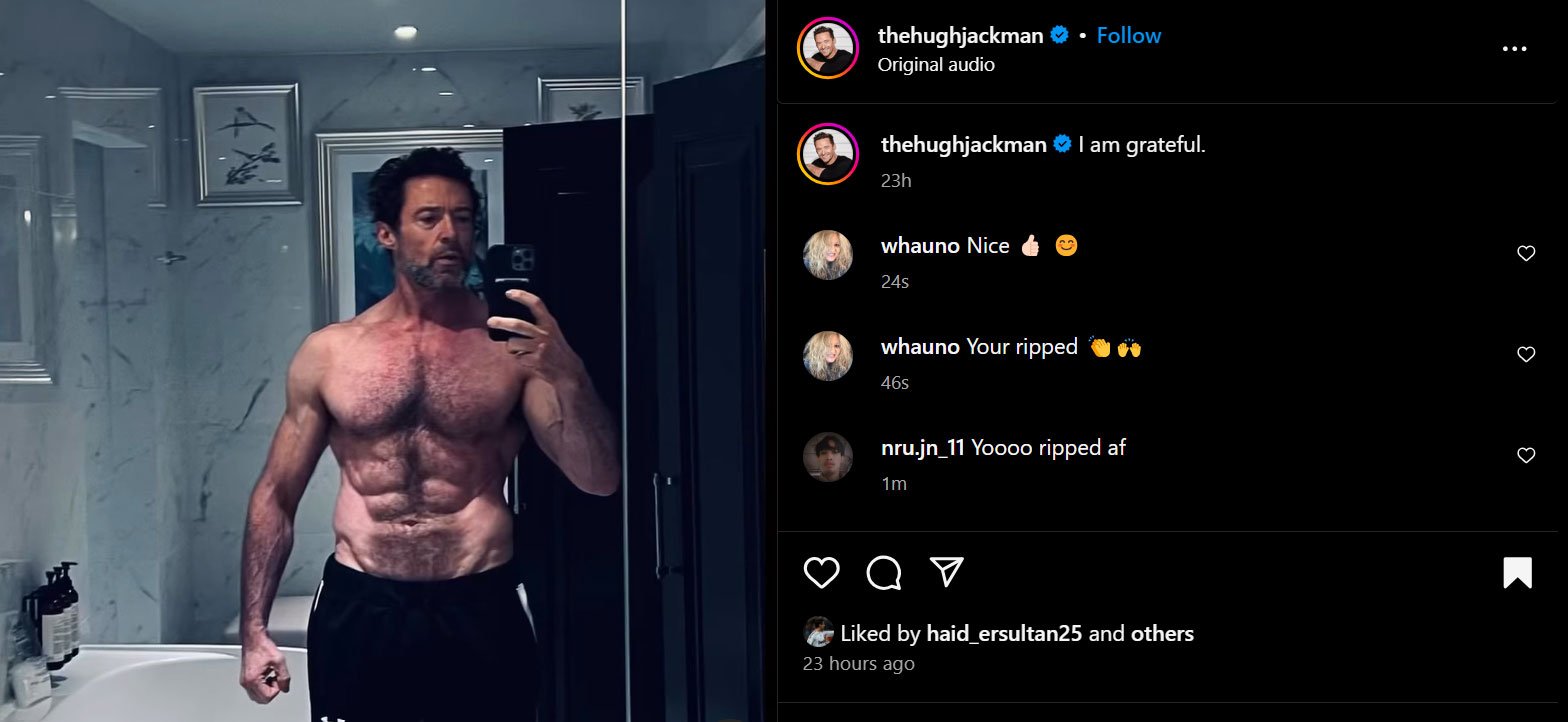 Hugh Jackman shakes the internet with new post