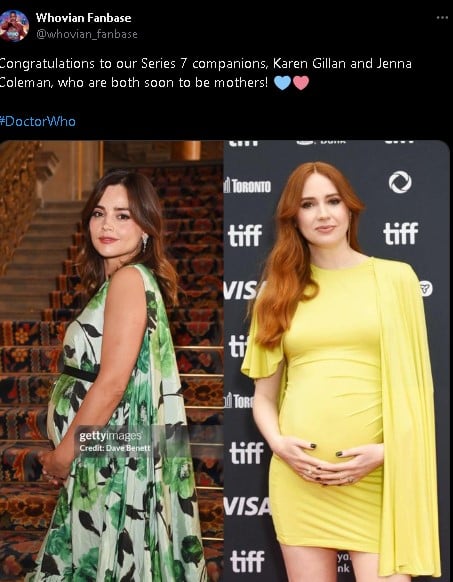 Doctor Who star Karen Gillan shows off baby bump at Toronto Film Festival