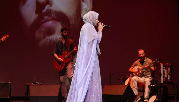 Syrian singer Ghalia Chaker performs during a concert. — AFP/Archive