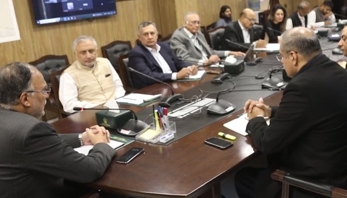 Federal Minister for Planning Ahsan Iqbal chairs the first meeting of Planning Commission’s policy board on September 6, 2024. — Screengrab via Ministry of Planning, Development and Special Initiatives