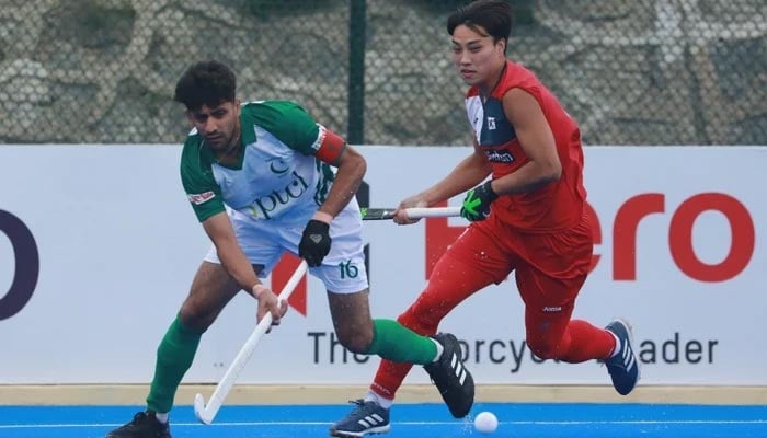 Pakistan play against South Korea in the second match of the Asian Hockey Champions Trophy in China on September 9, 2024. — Asian Hockey Federation