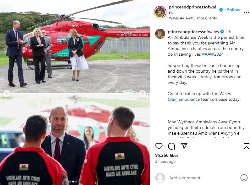 Prince William misses golden days of serving as rescue pilot