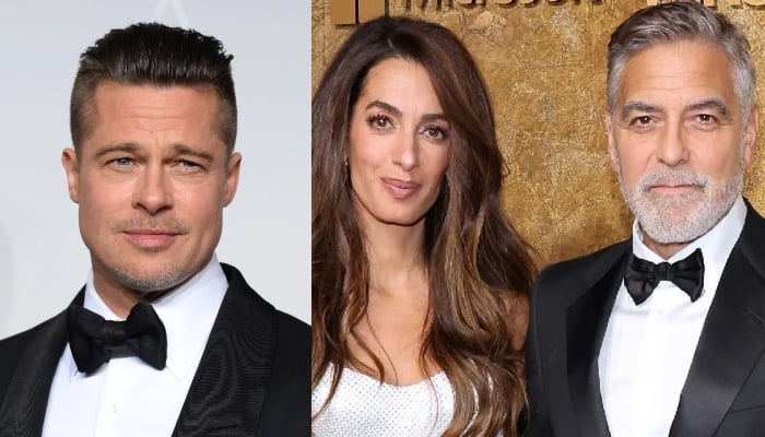 Photo: Brad Pitt adores George, Amal Clooneys drama free bond: Source