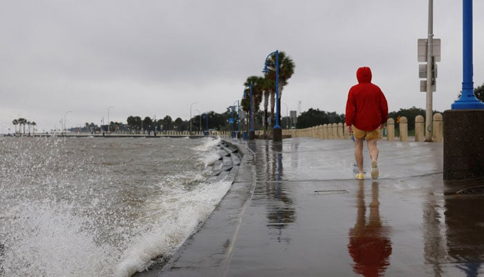 Waves from Lake Pontchartrain crash against the seawall along Lakeshore Drive as Hurricane Francine was intensifying before its expected landfall on the US Gulf Coast, in New Orleans, Louisiana, US September 11, 2024. — Reuters