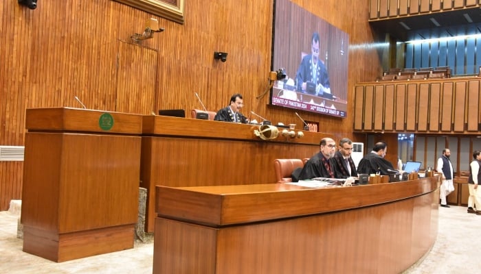 A view of the Senate sessions proceeding in Islamabad on September 3, 2024. —Facebook/ @Pakistansenate