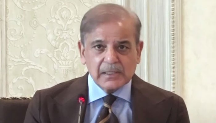 Prime Minister Shehbaz Sharif speaks during a meeting of federal cabinet in Islamabad on September 12, 2024. — Screengrab/ Geo News.