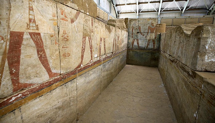 This image shows a view inside the National Museum of Sudan in Khartoum on August 12, 2020. — AFP