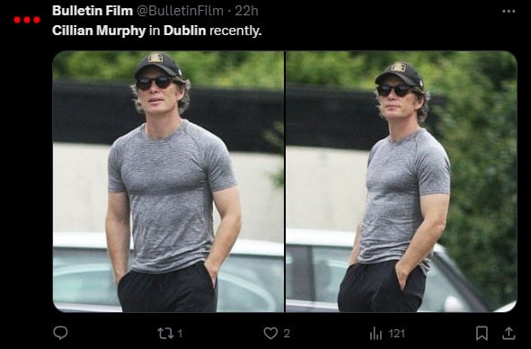 Cillian Murphy showcases toned physique in new viral picture