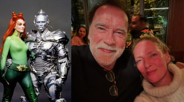 Arnold Schwarzenegger and Uma Thurman tease ‘Batman & Robin’ fans