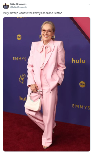 Meryl Streep glams up in pink for red carpet awards night in L.A