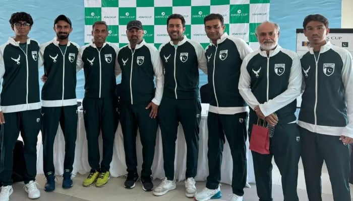 Pakistan tennis team posing for a photograph on September 15, 2024. —Instagram/ @pakistantennisfederation