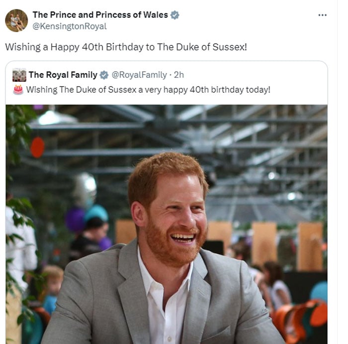 Princess Dianas brother shares delightful post as Prince William wishes Harry