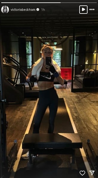 Victoria Beckham flaunts abs on new gym catwalk