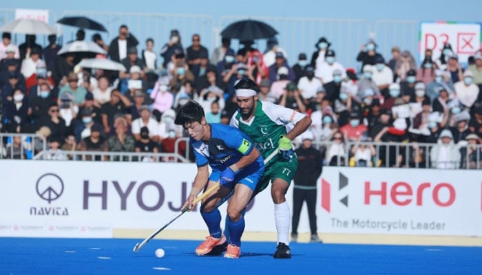 South Korea and Pakistan hockey players during the game in the Asian Hockey Champions Trophy on September 17, 2024. — Facebook/Asian Hockey Federation