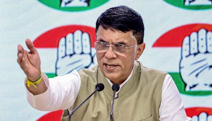 Congress spokesperson Pawan Khera speaks during a ceremony in an undated picture. — Press Trust of India (PTI)/File