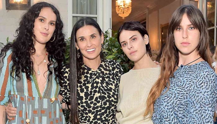 Demi Moore shares daughters Scout, Tallulah, and Rumer, with ex-husband Bruce Willis