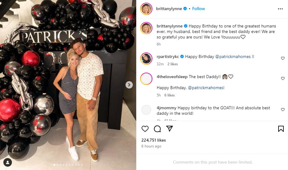 Brittany Mahomes celebrates husband Patricks special day