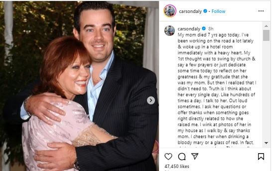 Carson Daly pays touching tribute to mom on seventh anniversary of her death