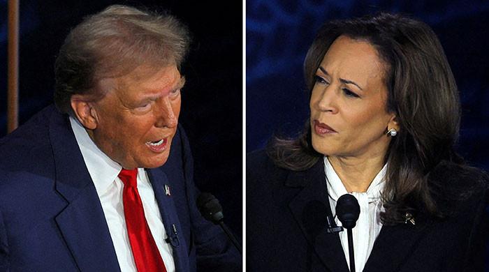 Trump vows to visit town at heart of migrant row, Harris gets poll bump