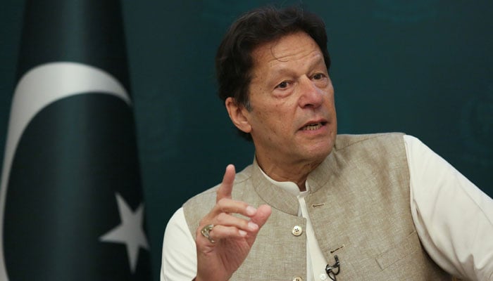 PTI founder Imran Khan speaks during an interview with Reuters in Islamabad, June 4, 2021. — Reuters