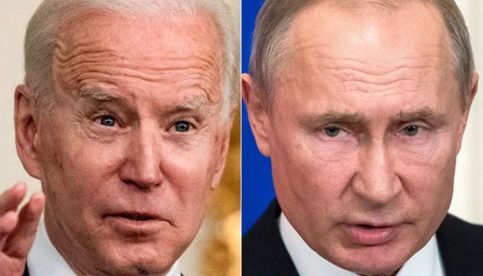 A collage of US President Joe Biden and Russian President Vladimir Putin. — AFP/File