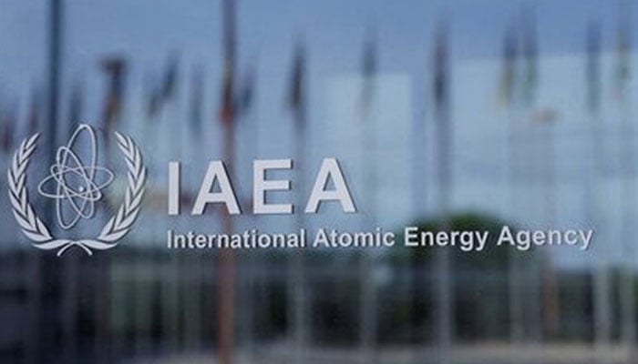 The logo of the International Atomic Energy Agency (IAEA) is seen at its headquarters in Vienna, Austria April 11, 2024. — Reuters