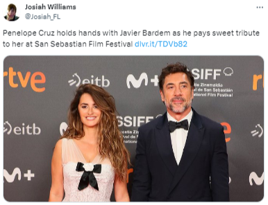 Penelope Cruz and Javier Bardem were the stars of the San Sebastián Film Festival