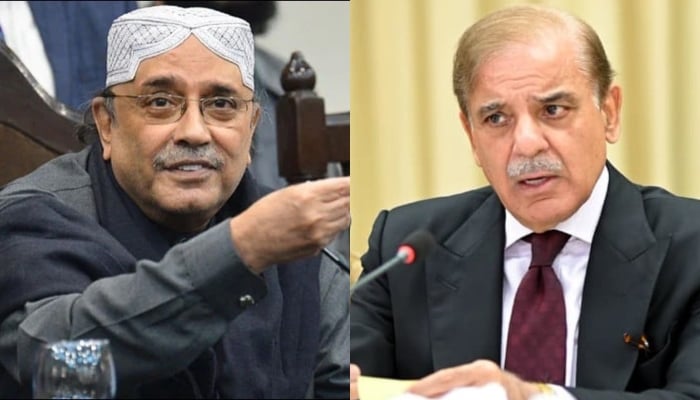 A combination of images showing President Asif Ali Zardari (left) and Prime Minister Shehbaz Sharif. — APP/Files