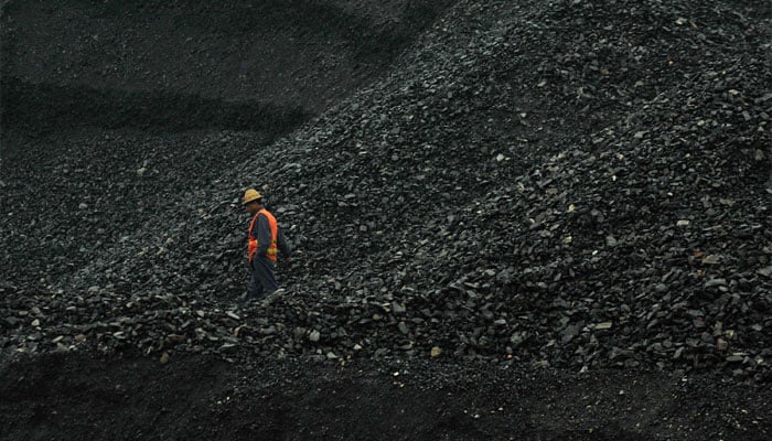 Representational image of a worker is seen at a coal mining site in this undated image. — Reuters/File