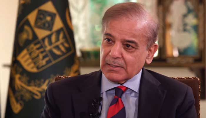 Prime Minister Shehbaz Sharif speaks during an interview in Islamabad on May 10, 2024, in this still taken from a video. — YouTube/Al Arabiya English