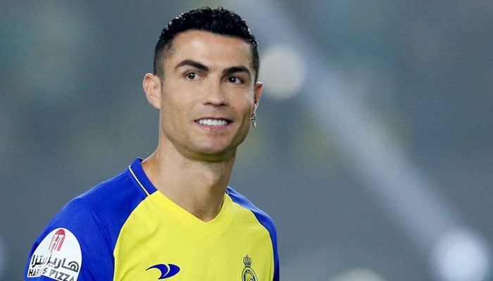 Al Nassr striker Cristiano Ronaldo looks around during his presentation at the Mrsool Park, Riyadh, Saudi Arabia on January 3, 2023. — Reuters