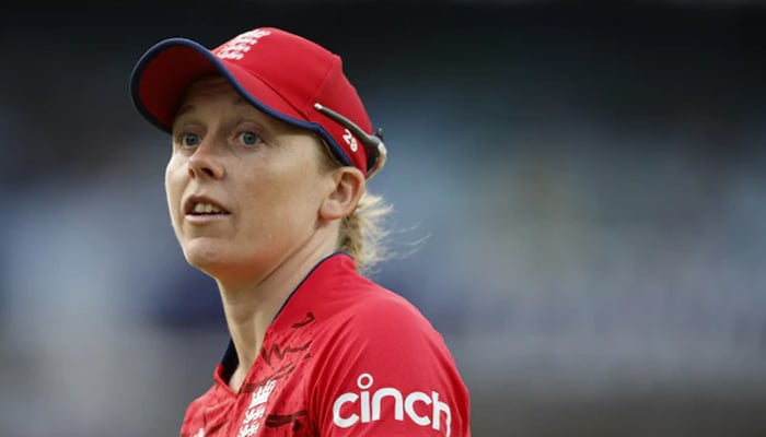 England cricket teams captain, Heather Knight during a match. — AFP