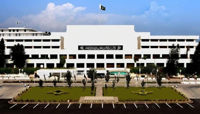 Politics tamfitronics An undated picture of the Parliament House building in Islamabad. — Senate website/File