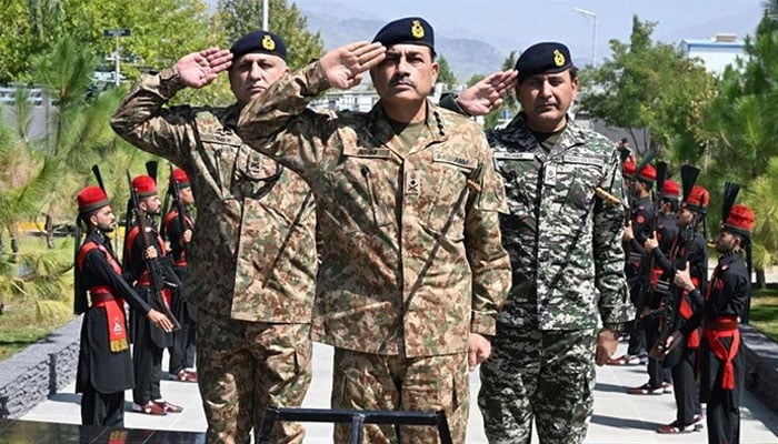 Chief of Army Staff (COAS) General Syed Asim Munir pictured during visit to Wana, South Waziristan District. — ISPR